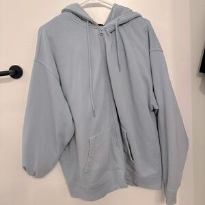 XL baby blue zip up